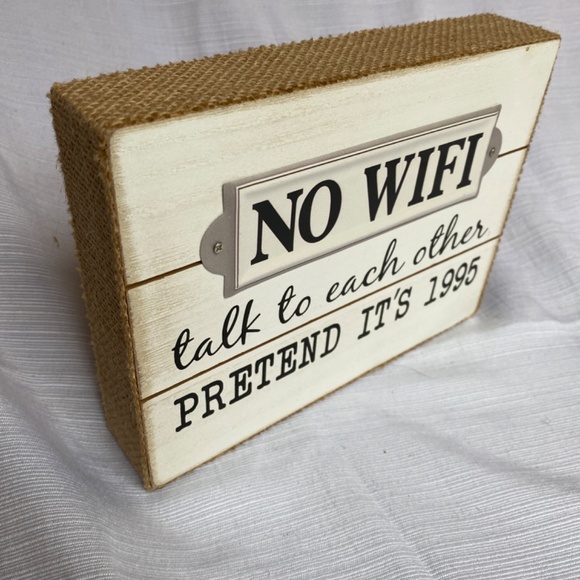 CUTE Decor sign , NO WIFI - Picture 2 of 3